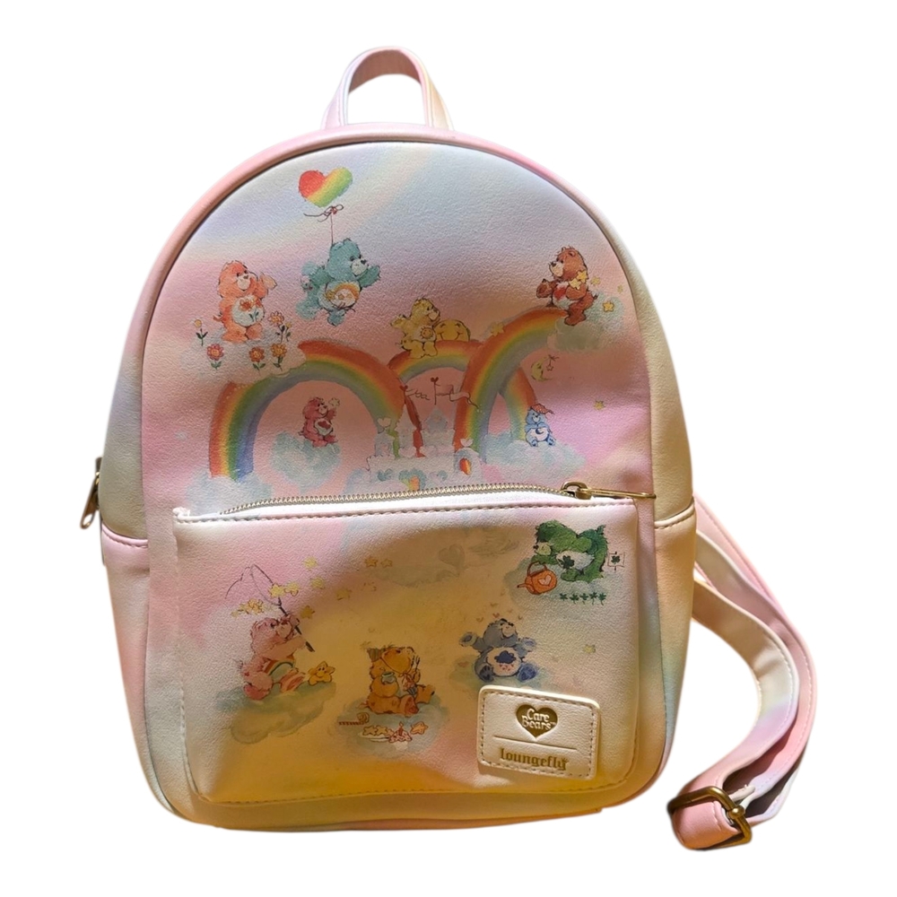 Loungefly Pastel Care Bears Rainbow Love Backpack